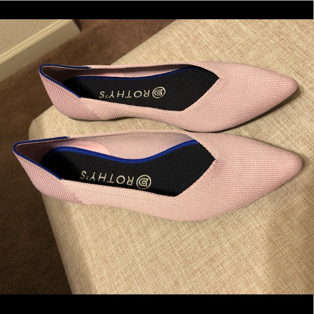 Petal Pink Rothys Points, Sz 9